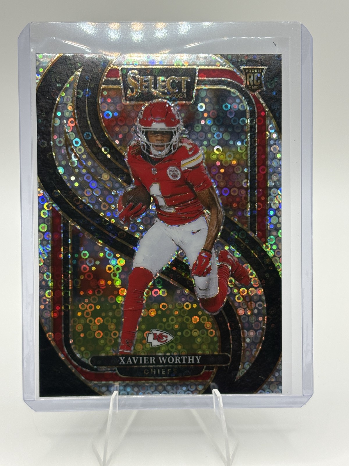 2024 Panini Select #119 Xavier Worthy Disco Prizm