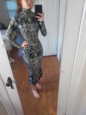 NORMA KAMALI Small Trompe L'œil Jewelled Fishtail Midi Dress 