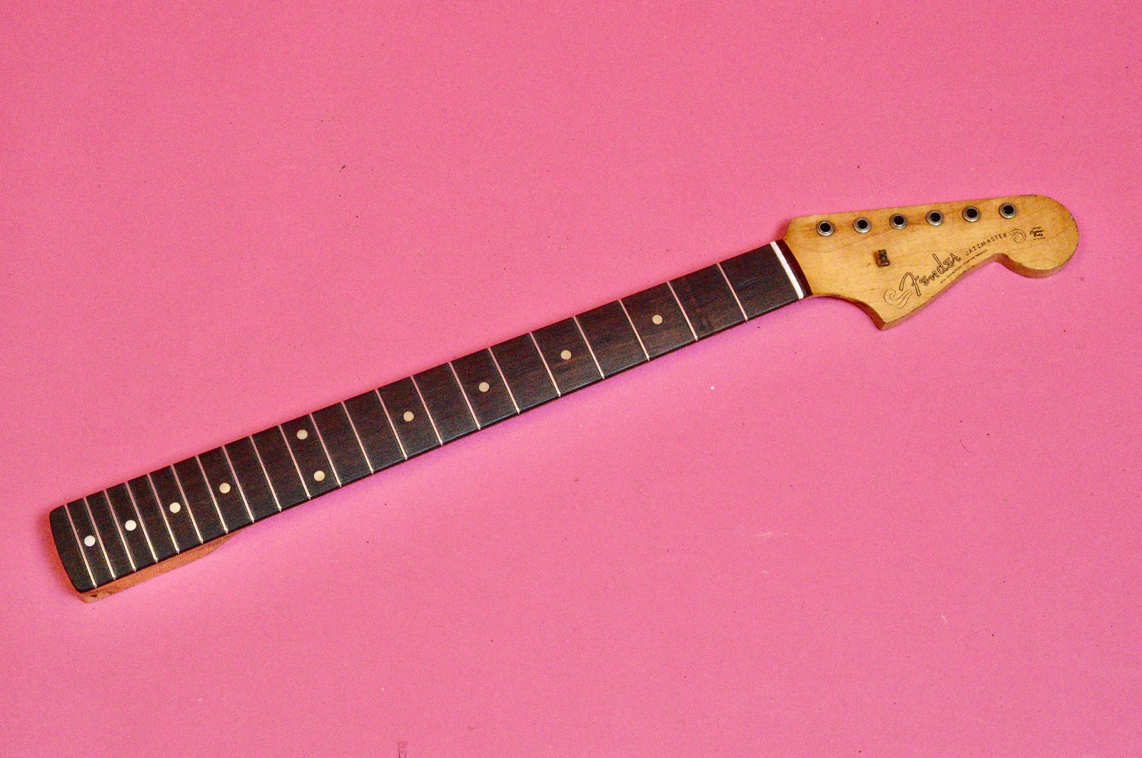 Vintage 1959 Fender Jazzmaster Project Neck Killer Slab Board Tone Wood Clay Dot
