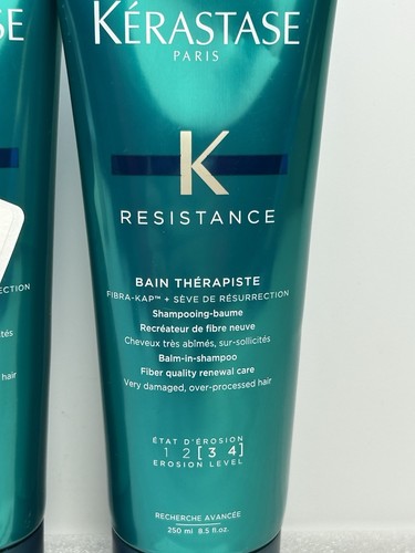 Kerastase Resistance Bain Therapiste 250ml / 8.5oz Repairing Shampoo (3-4) 2CT - Picture 3 of 6