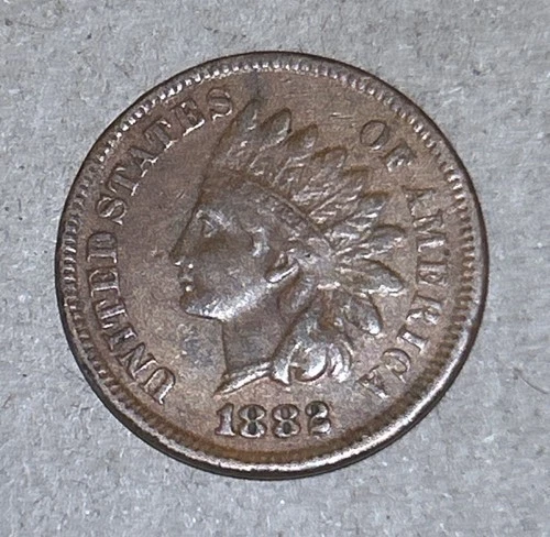1882 Indian Head Cent. Ungraded Circulated Very Fine Details