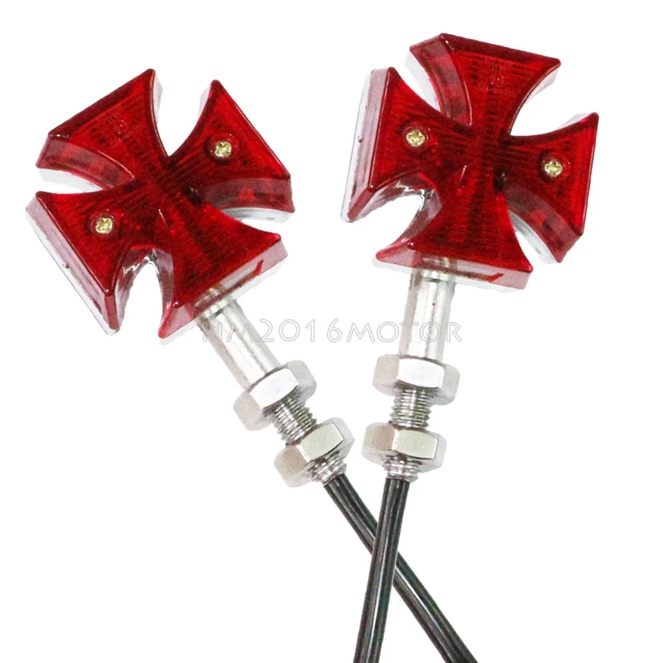 4pcs 2" aluminum& plastic Mini Lights For Yamaha VStar XVS 650 1100 1300 - Image 4 of 4