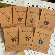 Fashion Women Necklace Style Butterfly Pendant Gift for Girl Cute Lovely Jewelry