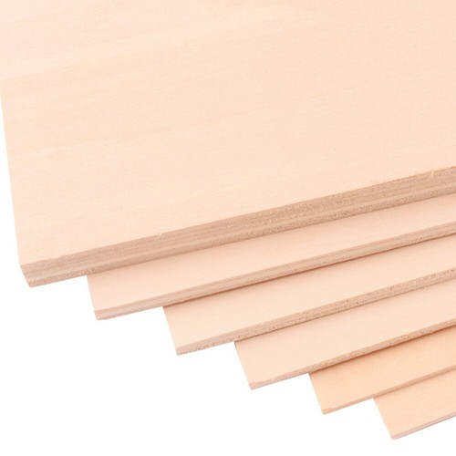 5PCS Wood Sheets Plywood Basswood Plate Unfinished Board Woodworking Timber DIY - Picture 2 of 21