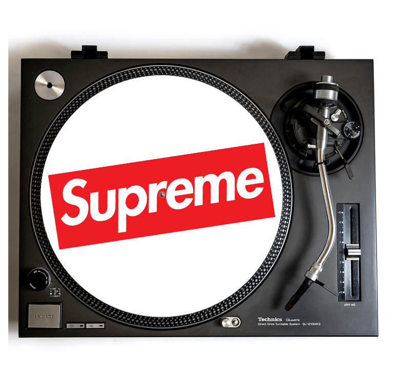 SUPREME Turntable Slipmat For Vinyl Records 12” DJ Slip Mat