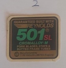 Reynolds 501 SL Frame Decal BUY ONE GET ONE FREE