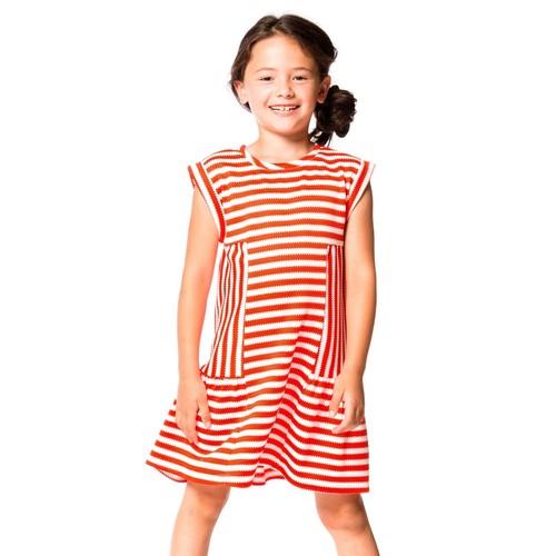 MÄDCHEN Kleid Deux par Deux Must Have orange gestreift - Bild 2 von 2