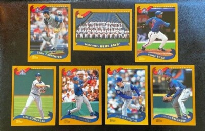 2002 Topps Toronto Blue Jays Team Set (All 21 Cards) *SUPER SHARP**