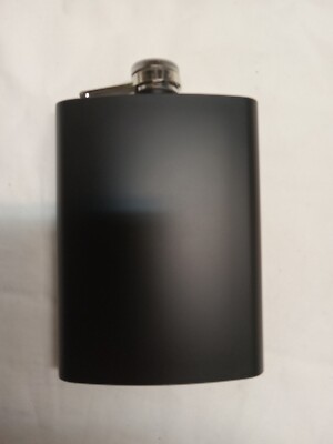 Flask 8 Oz Matte Black Liquor Whiskey Hip Flask with Funnel Stainless Steel 