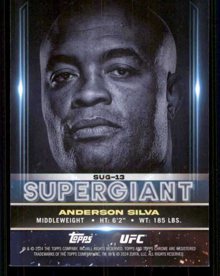 2024 Topps Chrome UFC Supergiant #SUG13 Anderson Silva - Image 2 of 2