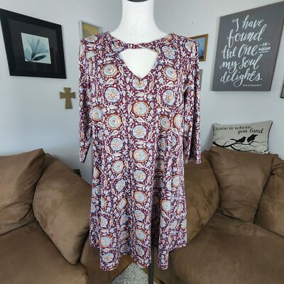 Three Pink Hearts jersey knit dress Size XL