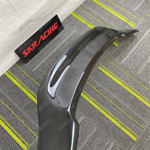 Fits Benz W205 C205 C63 Glossy/Forged/Carbon Fiber Rear Trunk Spoiler Wing Lip - Picture 9 of 30