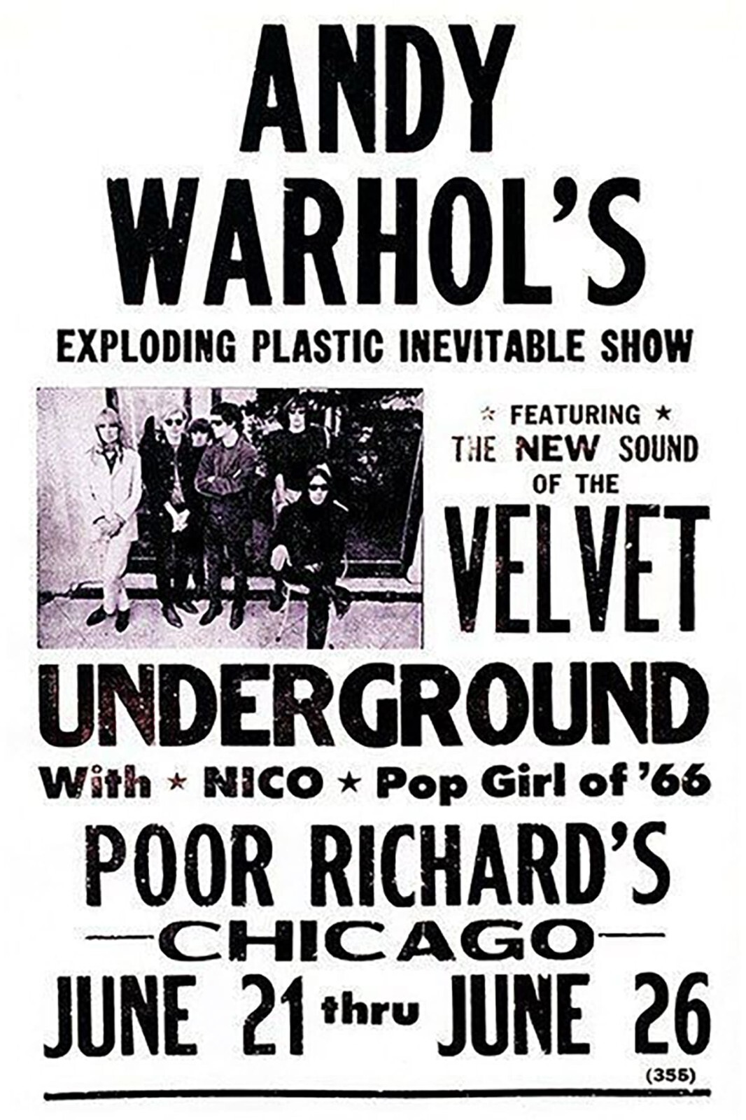 Andy Warhol's Music Tour 12x18 inches Poster Print on Museum Matte Paper