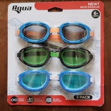 5 pairs NWT swim goggles various sizes by Aqua
