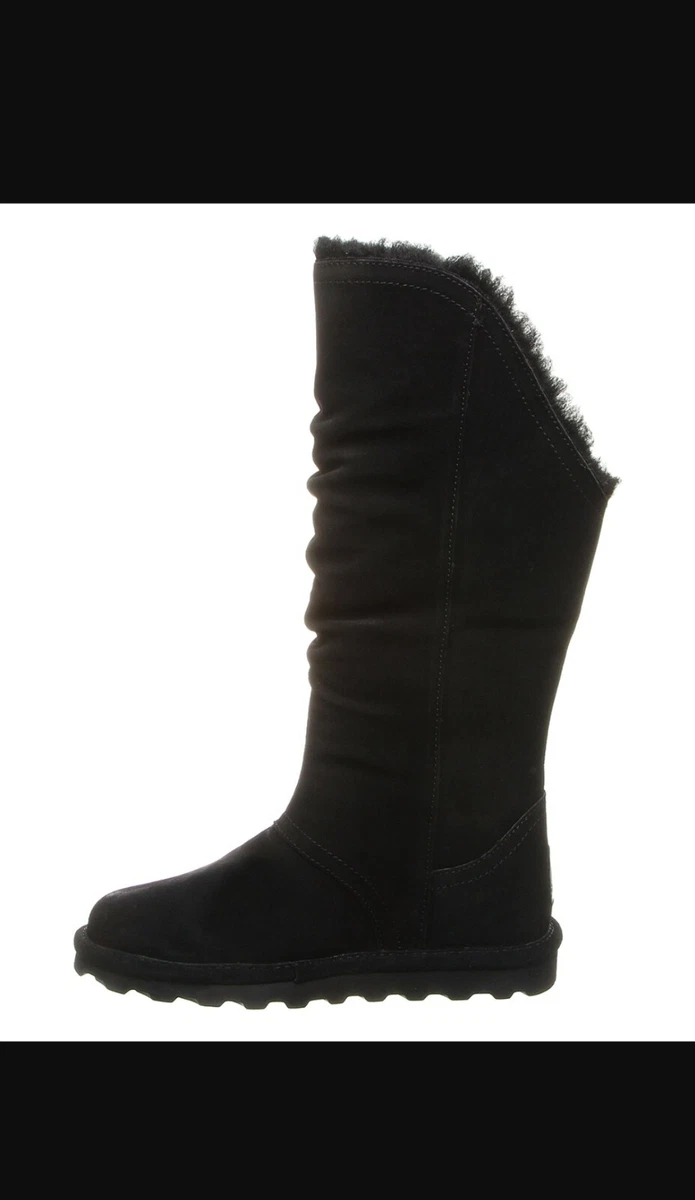 NEW Bearpaw Florence Black Suede Studded Tall Boots Size 8M 99 eBay