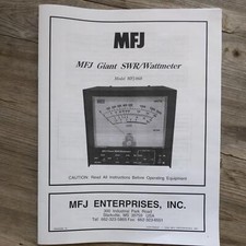 MFJ-868 Giant SWR/Watt Meter Manual/Schematic