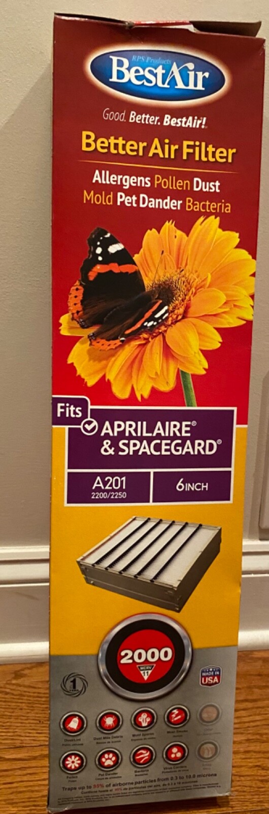 Best Air air filter A201 2200/2250 6 inch