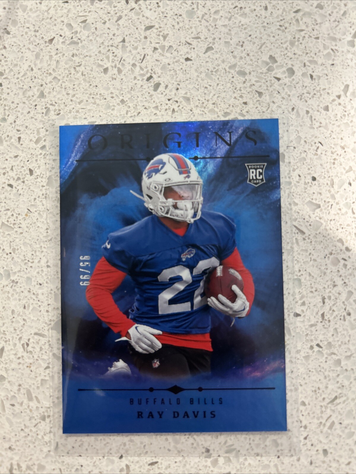 Ray Davis 2024 Panini Origins Football Holo Blue -/99 RC 131 Bills SP