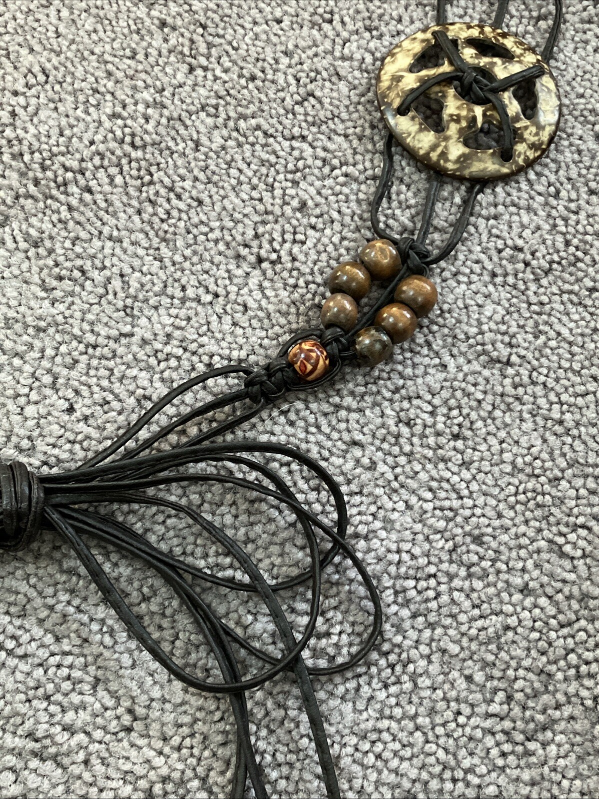 WOMAN’S UNIQUE BOHO MACRAMÉ/CIRCLE COCONUT SHELL … - image 9