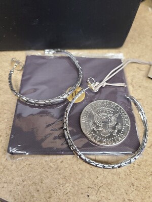 John Hardy Kali Arus Sterlingsilber gewellt Medium Creolen UVP 450 $