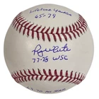 Roy White Signed Autographed ROMLB Baseball w/ 3 Ins Beckett BAS COA Yankee
