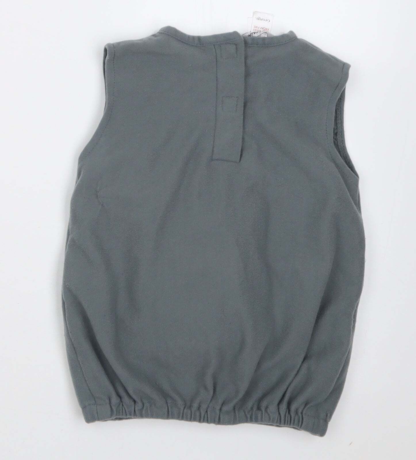 George Boys Grey Polyester blend Tank Size 2 Years Hook & Loop image 2