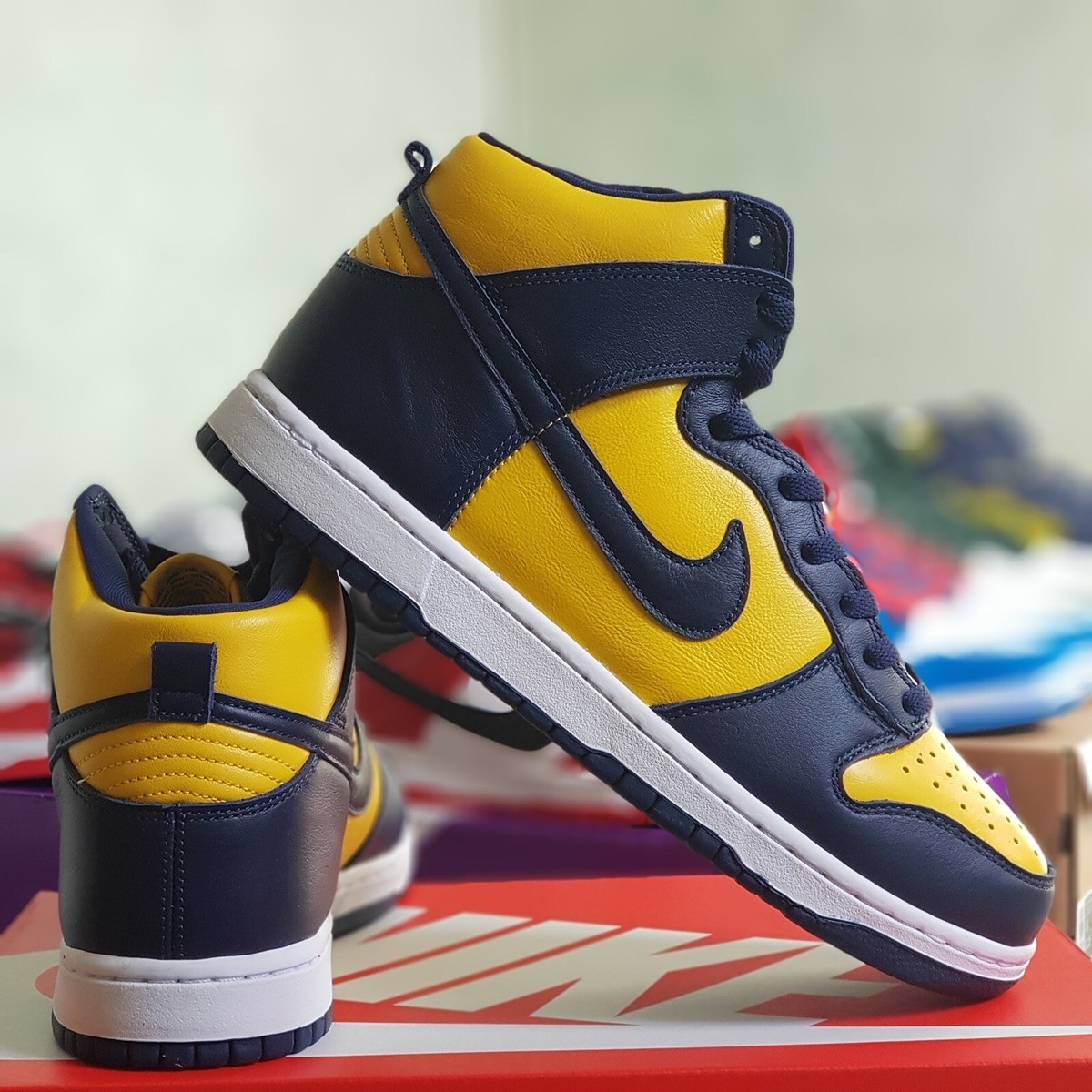 スニーカー NIKE DUNK HIGH SP Michigan 27 US9 Size UK 9 - Nike Dunk High SP Retro Michigan 2020 | eBay UK