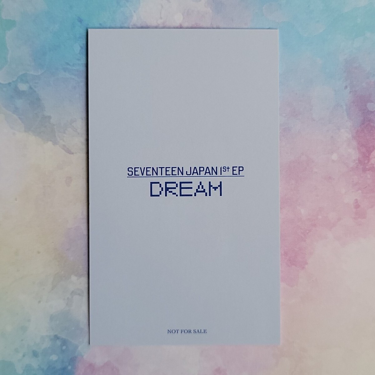 SEVENTEEN DREAM Japan 1st EP Photo Card TOWER RECORDS SVT