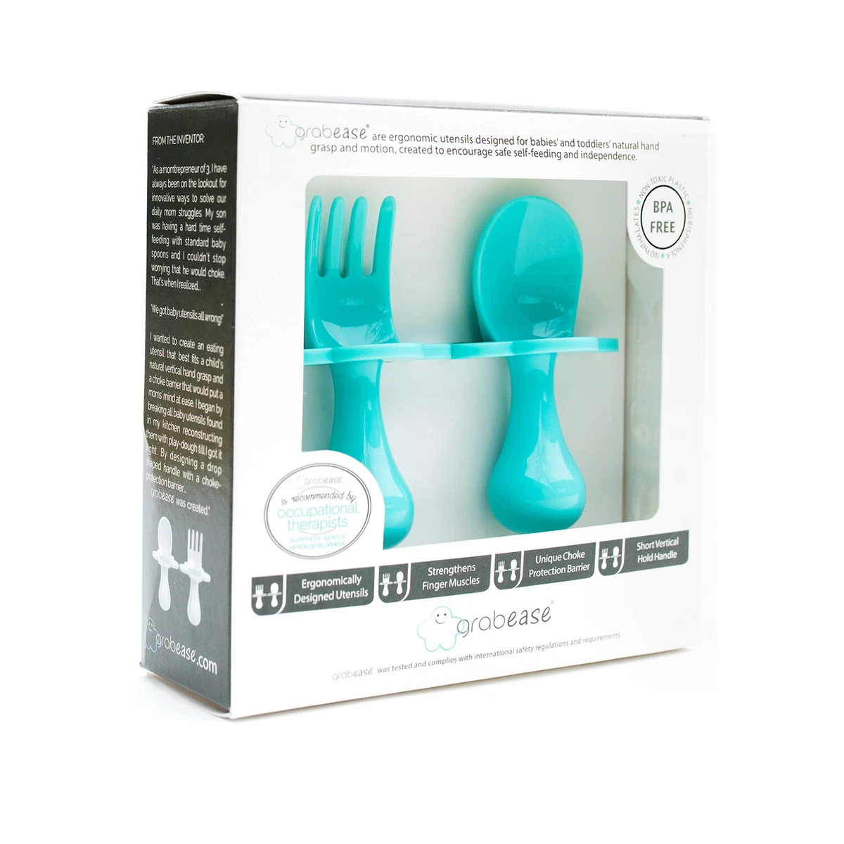 Grabease Fork&Spoon Set Teal