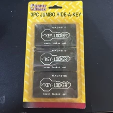 Power Master 3pc Jumbo Hide-a-key Magnetic Key-locker Never Locked Out