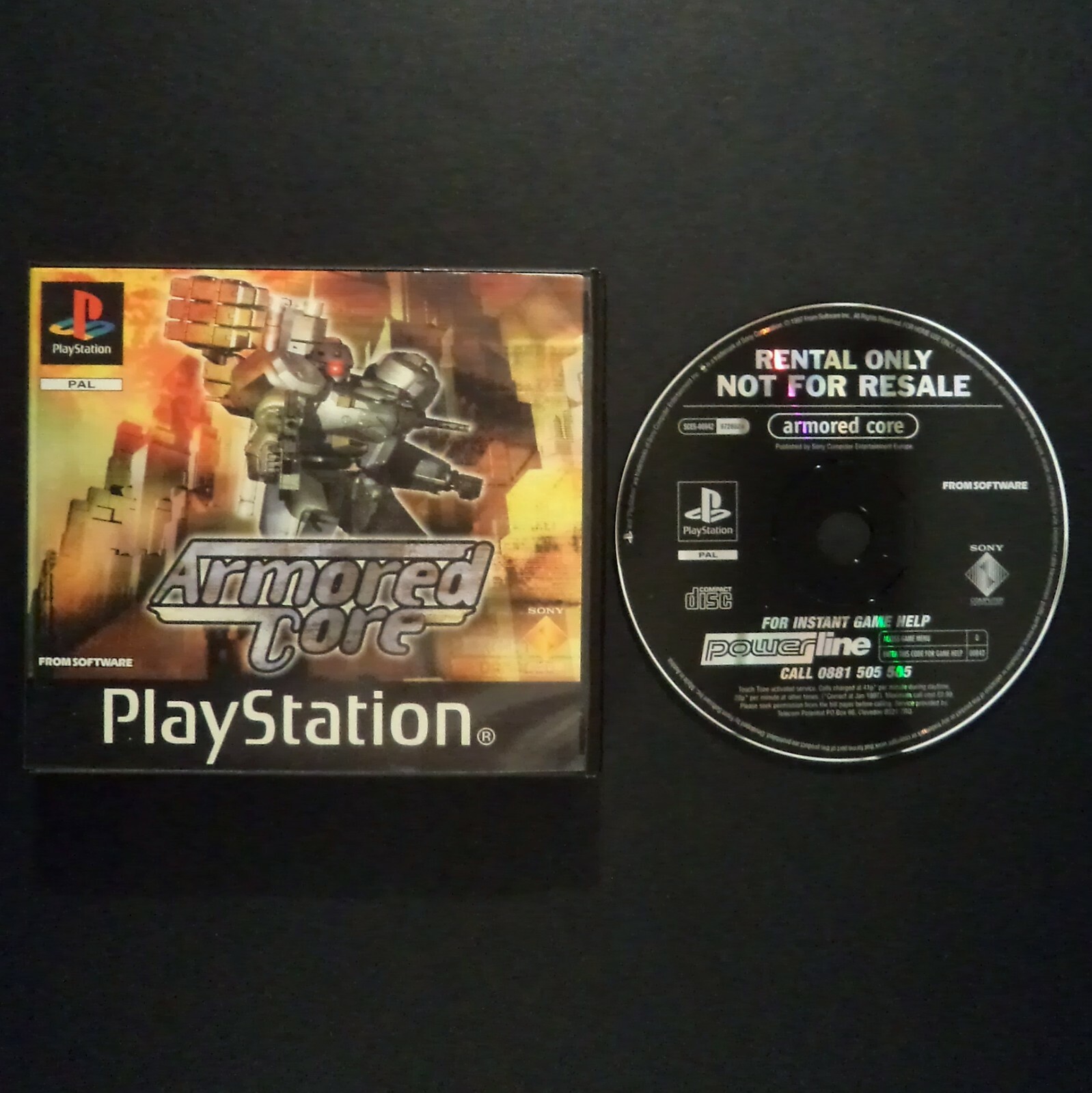 ARMORED CORE PlayStation UK PAL English・♔・BLOCKBUSTER RENTAL very good PS1  PS2 711719726524 | eBay