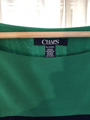 chaps jersey dress Knit Ruched Short Sleeve sz xl Schnittmuster für ein Kleid
