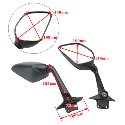 BLACK PAIR MIRRORS FOR YAMAHA TMAX T-MAX 530 2017-2019 BC3-26280