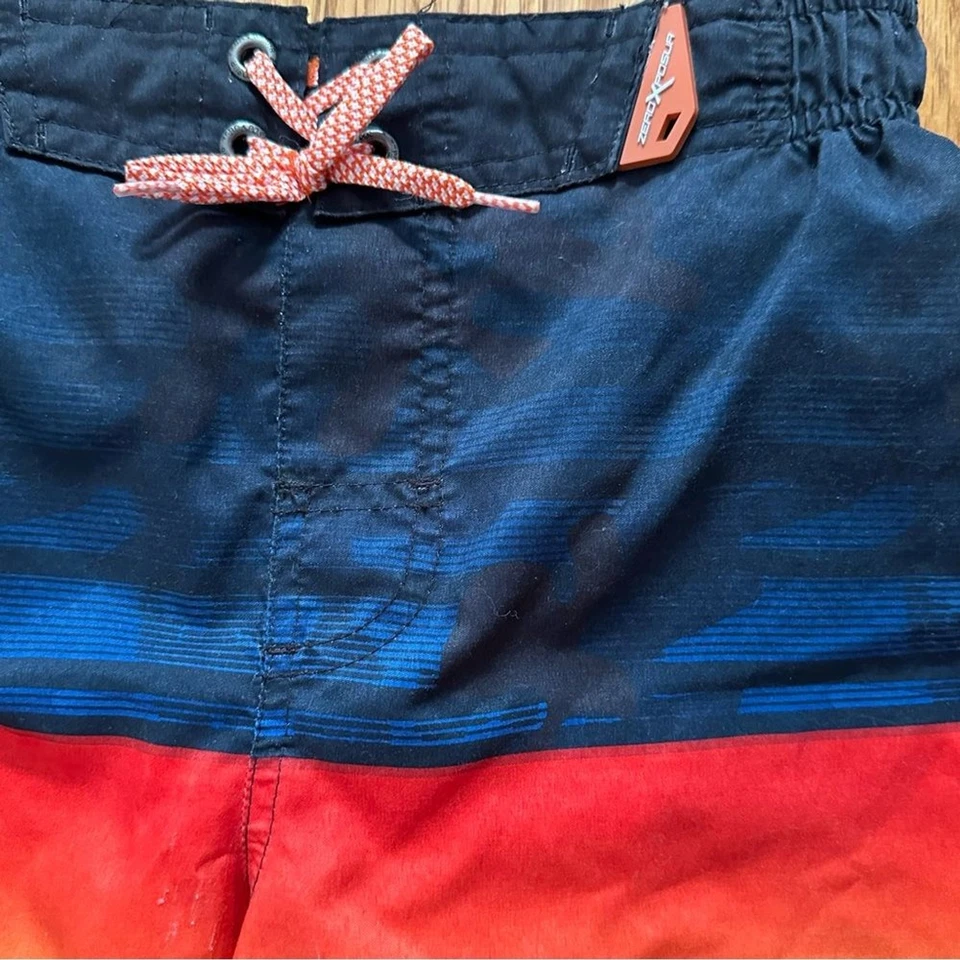 ZeroXposur Blue Orange Striped Camo Board Shorts Swim Trunks Youth M (8) - Image 3 of 4