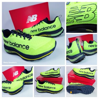 US 13 New Balance Men's Green Blue Outdoors Comfort FuelCell SuperComp Trail NIB