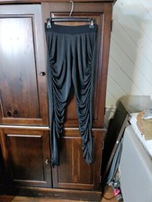 Zara Woman Black Scrunch Ruched Polyester Stretchy Leggings M