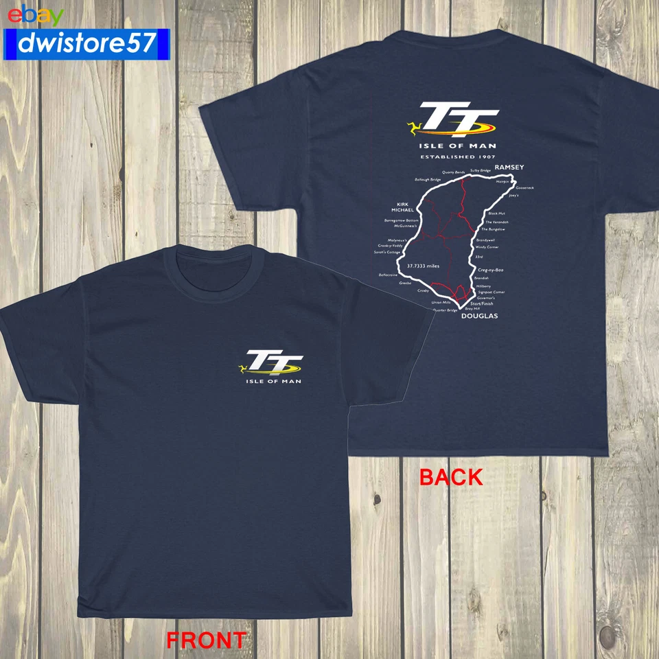Nueva Camiseta Unisex Isla de Man TT Racing Track Map Island Logo Muchos Colores S-5XL - Imagen 2 de 4