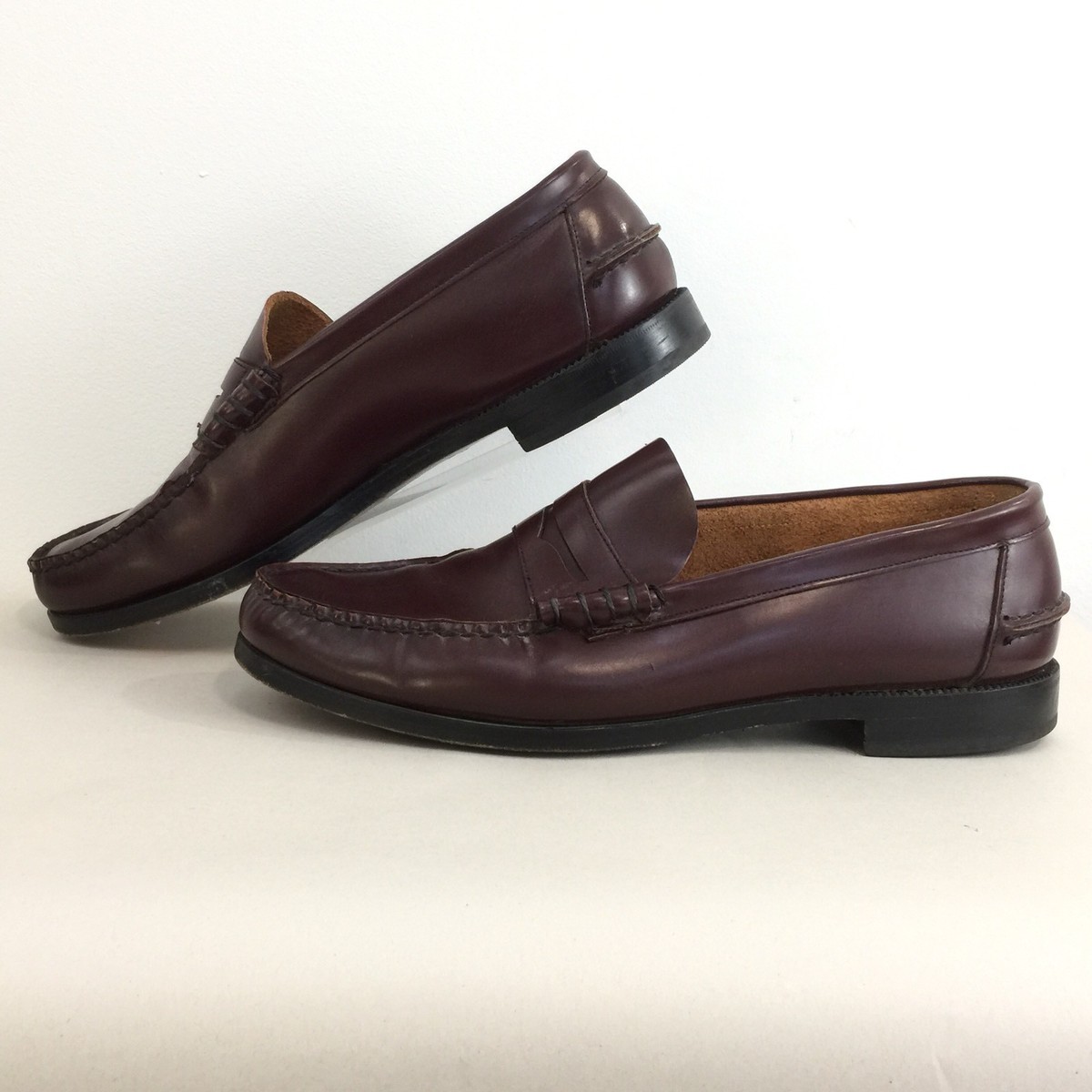 Florsheim Burgundy Leather Penny Loafer Slip-On Almond Toe 10.5 EEE Florsheim Men main image 3