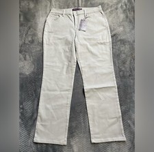 Pantalones de mezclilla Gloria Vanderbilt 12 cortos 12S 12P nuevos con etiquetas gris claro plateado Amanda adelgazantes