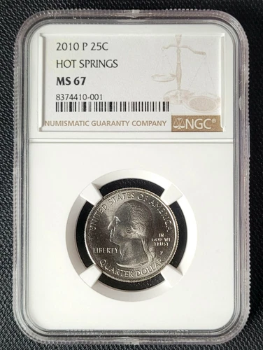 2010 P Hot Springs ATB Quarter NGC MS 67 25c Graded MS67 Arkansas