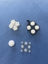 Official OEM WHITE Sony PSP 2000 2001 Right Buttons Rubber ABXY Set Thumbstick
