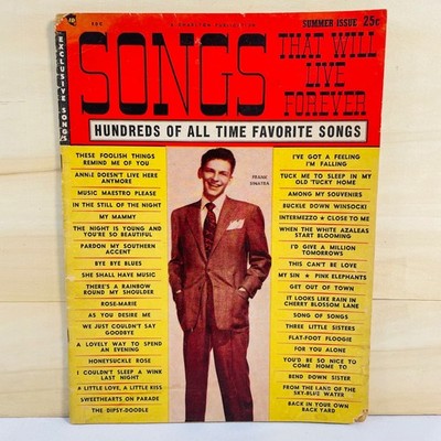 Vintage Songs That Will Live Forever Frank Sinatra Sheet Music Magazine 1940s