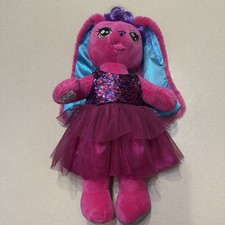 BAB Build A Bear Pink HG Honey Girl Risa Rock Star Bunny Rabbit Plush 20” Dress