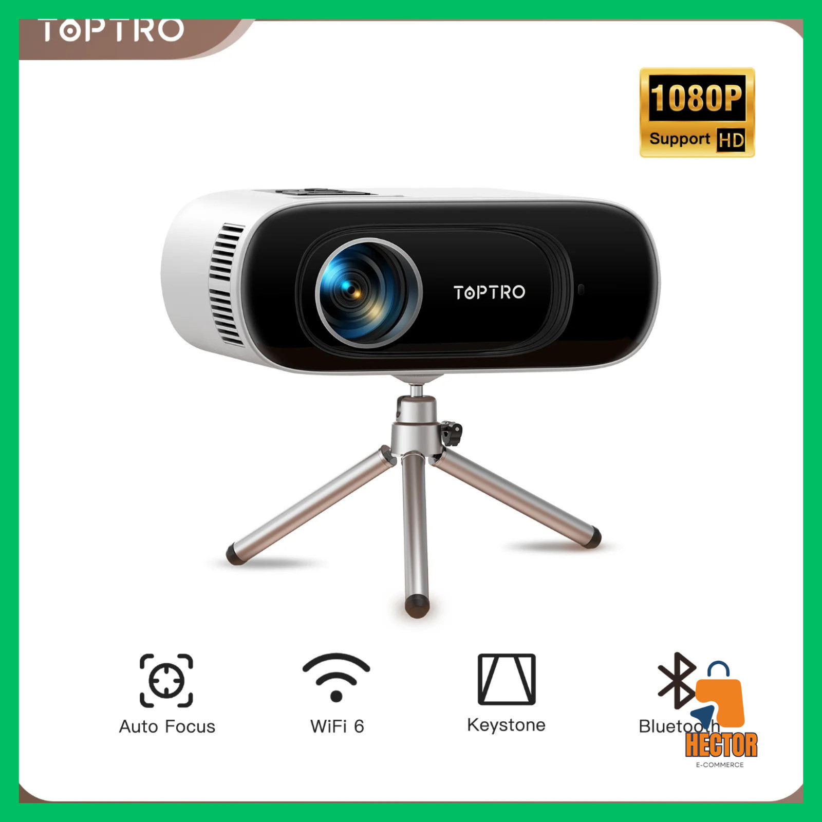 Vidéoprojecteur Portable TOPTRO pour Soirée Cinéma en Plein Air