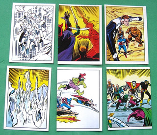 MARVEL SECRET WARS PANINI 1986 6 STICKERS #'s 38/41/43/45/89/195 VG