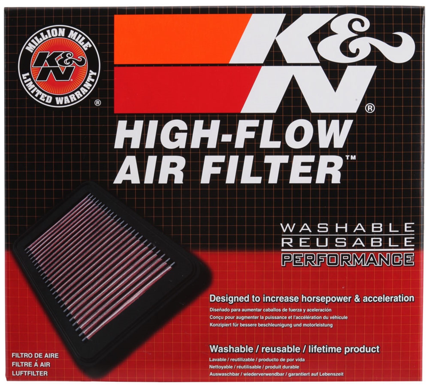 K&N 33-2355 Air Filter For 06-17 Lotus Toyota Evora RAV4