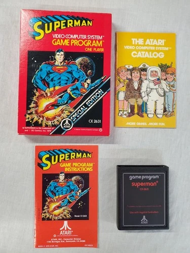 Superman ATARI 2600 - Complete In Box CIB Tested (D035)