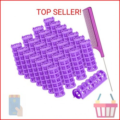 Syhood 28 Pieces Hair Roller, 0.6 Inch Small Size Plastic Hair Rollers Hair Curl