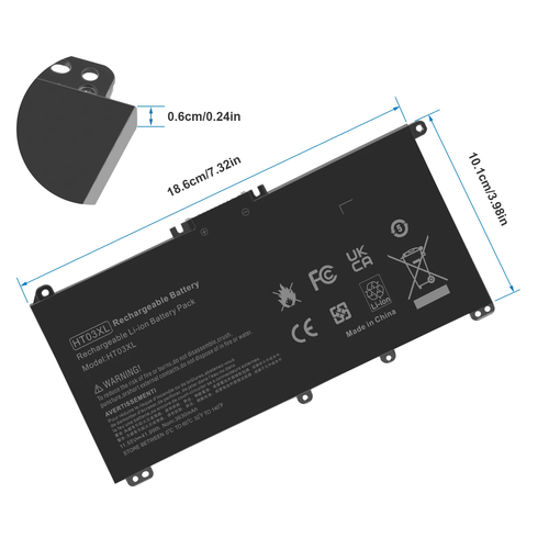 Batterie pour HP HT03XL HP Pavilion L11421-2C2 L11119-855 15-CS 15-DA 3685mAh - Afbeelding 5 van 5