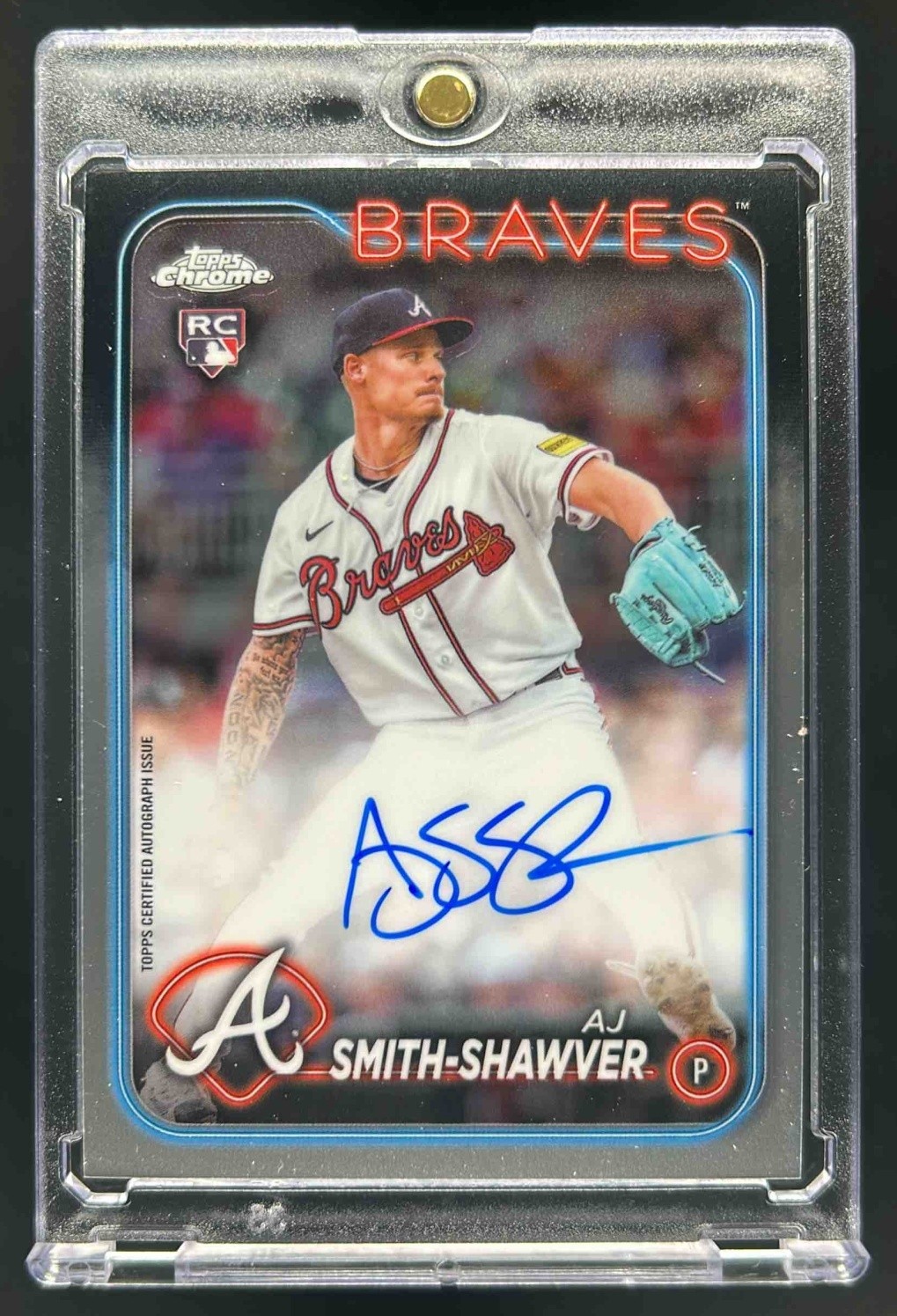 2024 Topps Chrome AJ Smith-Shawver Rookie Auto RC #RA-AJS Braves